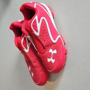 Under Armour Youth Red Baseball Cleats